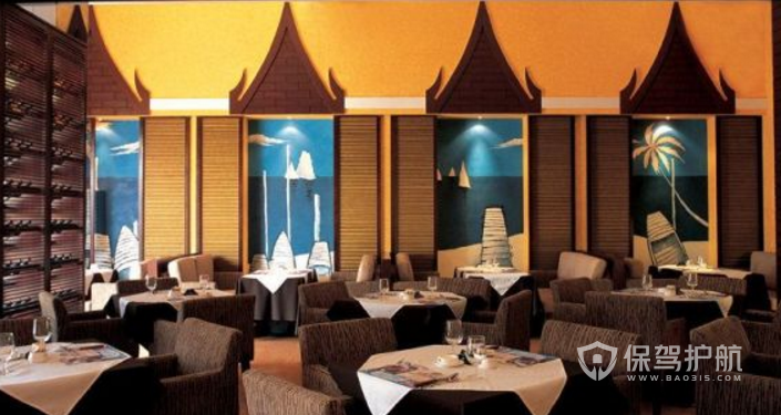 东南亚风格酒店餐厅装修效果图