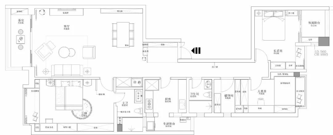 179㎡现代简约，简洁实用的居家，素雅轻松的氛围