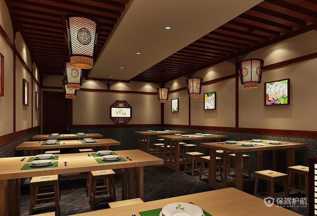新中式茶餐厅装修实景图