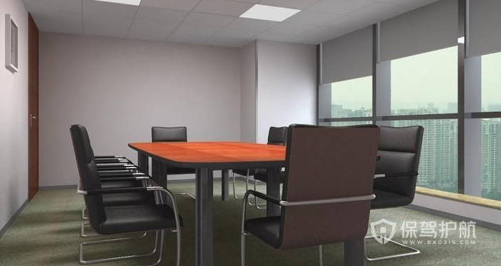 现代小型会议室装修效果图