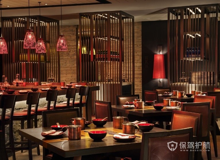 新中式创意餐厅装修效果图