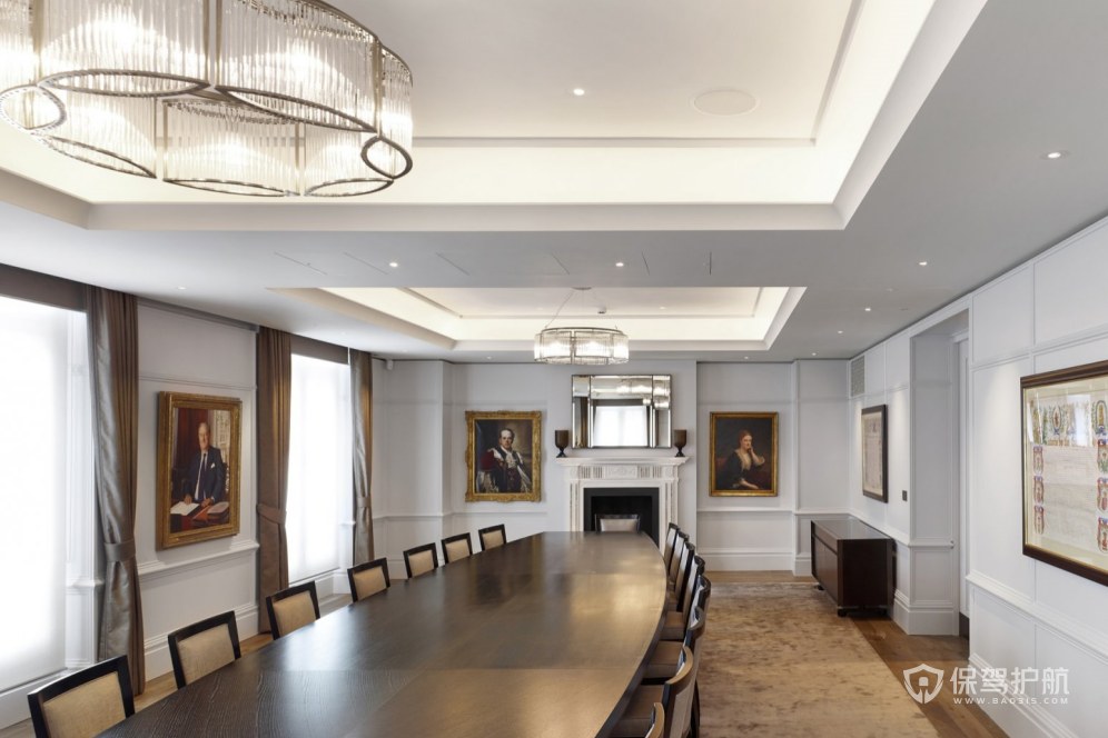 欧式古典风格办公会议室装修效果图