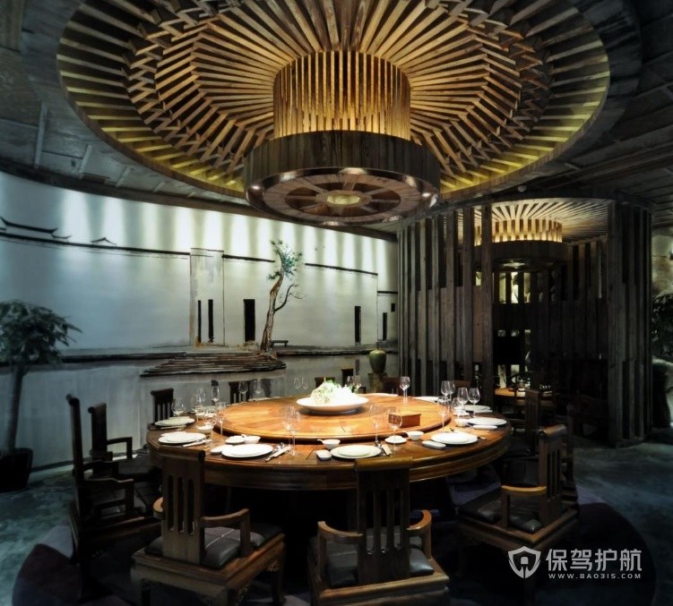日式森系创意餐厅装修效果图
