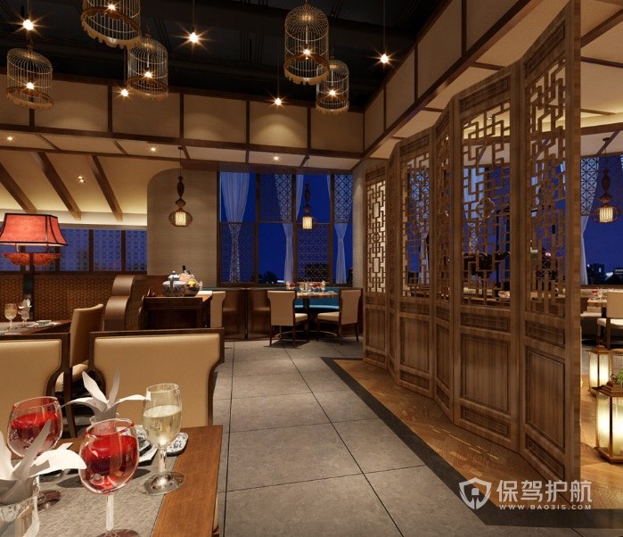 古典中式餐厅装修效果图片