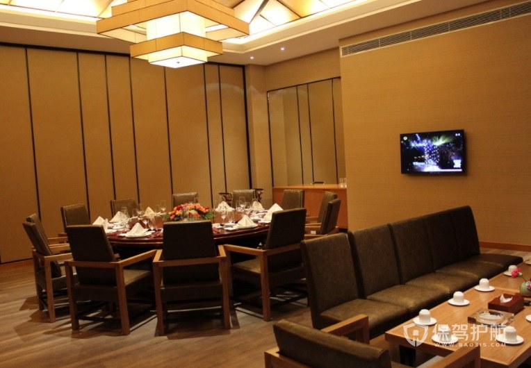 新中式餐厅包厢装修效果图