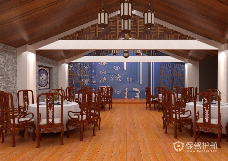 古典中式私人餐厅装修效果图