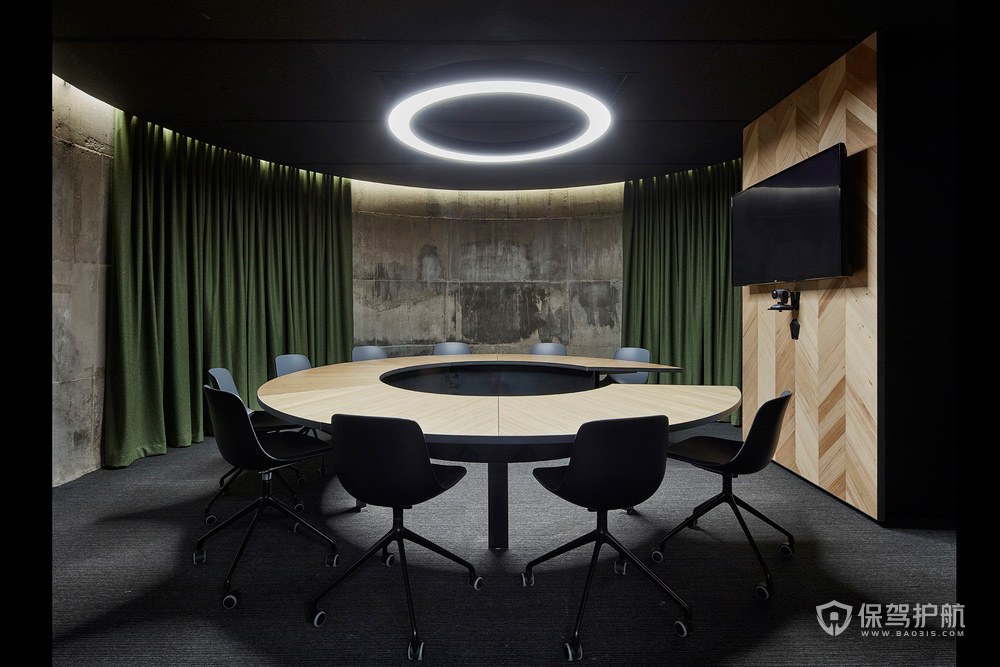现代工业风办公会议室装修效果图
