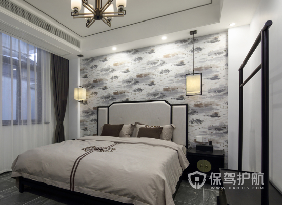 中式风格酒店房间装修效果图