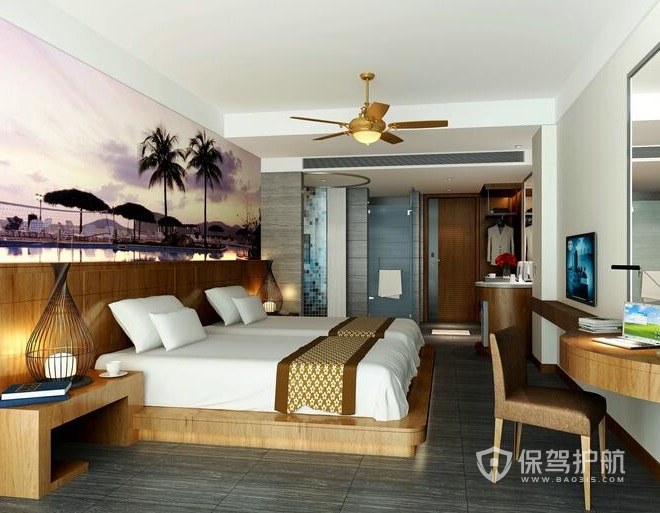 东南亚酒店房间装修效果图