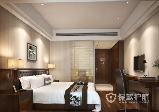 新中式简约酒店房间装修效果图