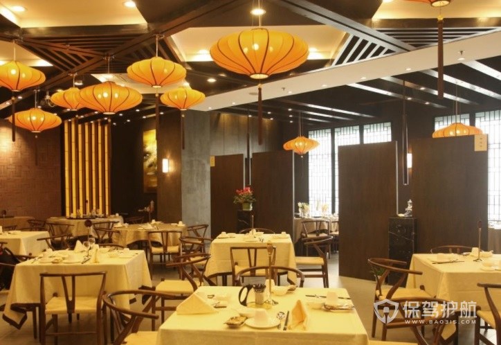 中式古典餐厅装修效果图