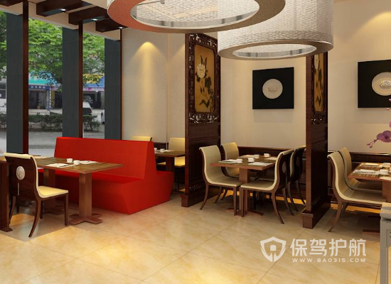 中式风格餐厅屏风装修效果图
