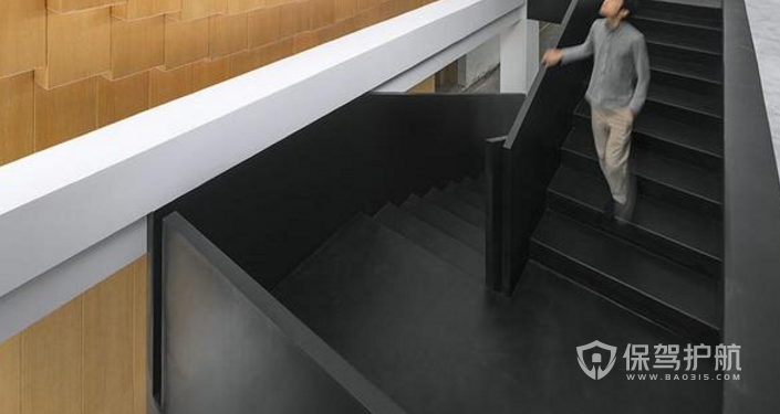 现代办公室楼梯设计效果图
