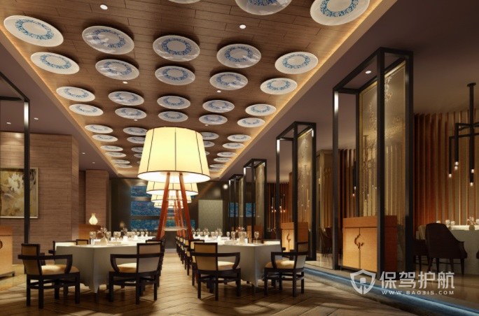 中式古典创意餐厅装修效果图