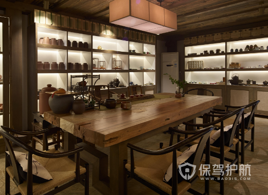 中式风格茶馆布局设计效果图