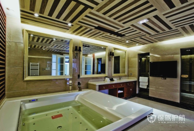 意大利创意风五星级酒店浴室装修效果图