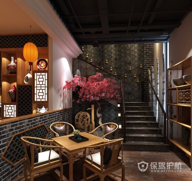 中式古典田园风餐厅装修效果图