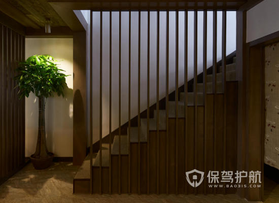 中式风格茶馆楼梯装修效果图