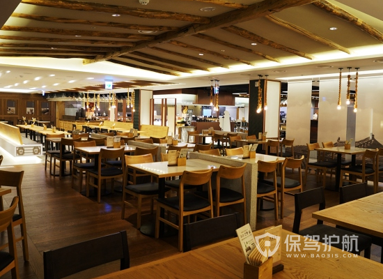 韩式风格自助餐厅吊顶装修效果图