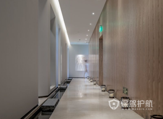 日式风格美容机构走廊装修效果图