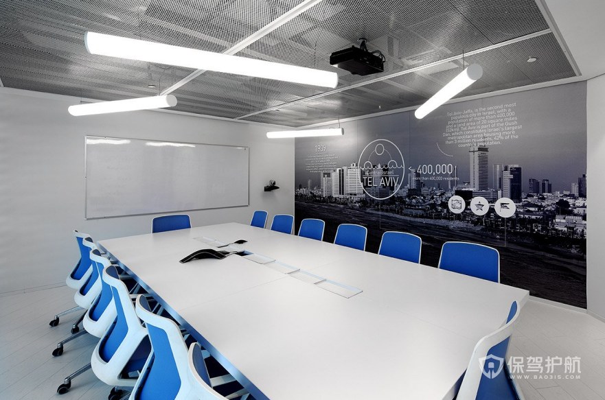 新美式风格办公会议室装修效果图