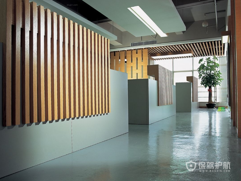 办公室现代风格走廊装修效果图
