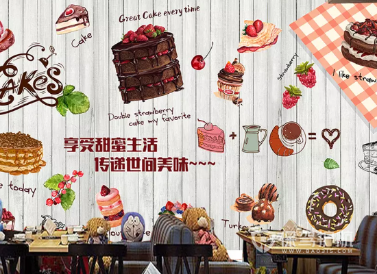 欧式风格甜品店墙面设计效果图