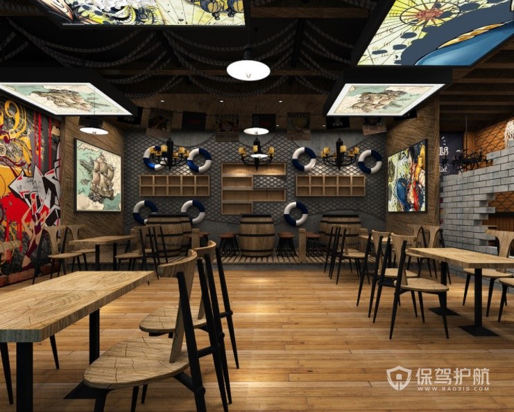 日式动漫主题餐厅装修效果图