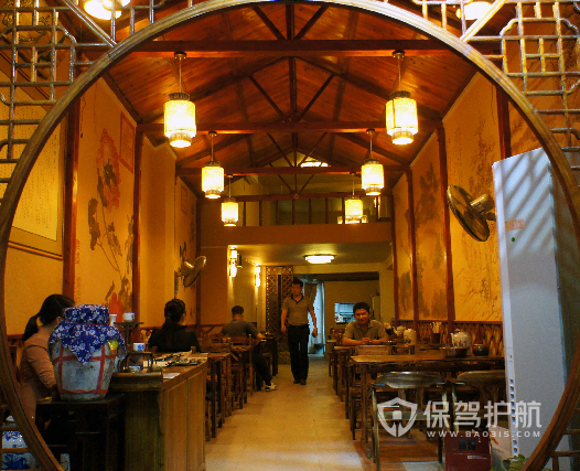 中式古典风格小吃店灯光设计效果图