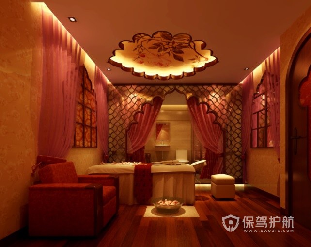 中式新古典美容院房间装修效果图