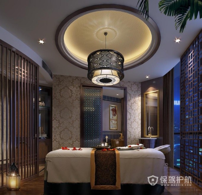 中式古典文艺风美容院房间装修效果图