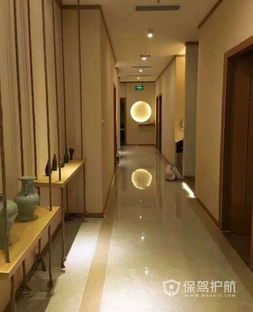 中式古典风美容院走廊装修效果图