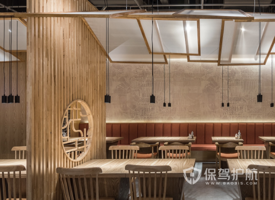 新中式风格小吃店灯光设计效果图