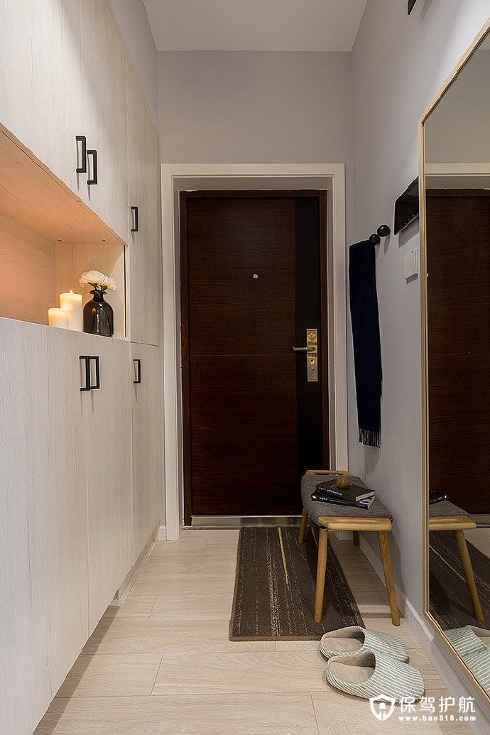 50㎡现代简约公寓装修设计，很适合单身或者小情侣的时尚温馨小屋!