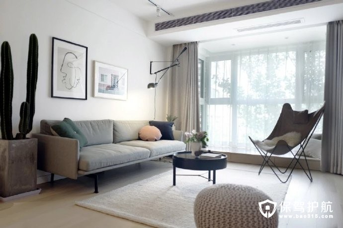 79㎡北欧风两居室，非常喜欢这种时尚简洁的空间感觉，清新又格调!