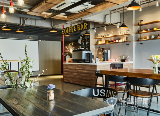 现代工业风格咖啡厅布置装修效果图