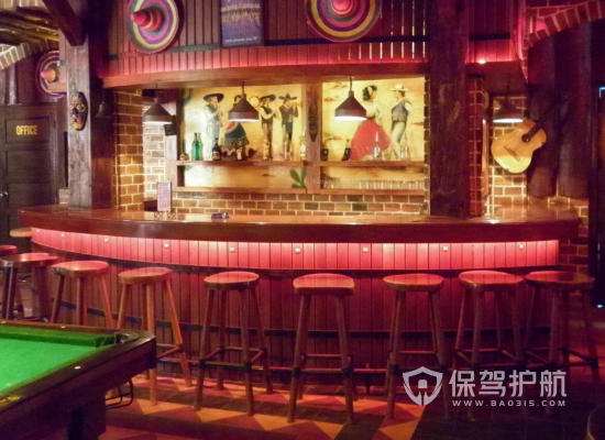 100平米欧式风格酒吧吧台装修效果图