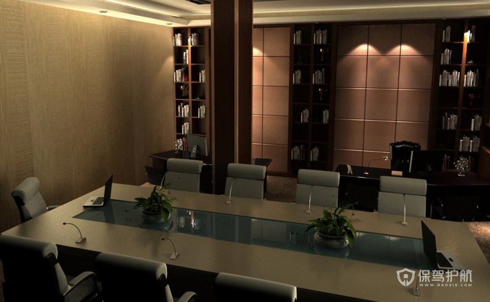 新古典办公会议室装修效果图