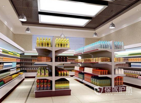 71平米现代风格小超市货架装修效果图
