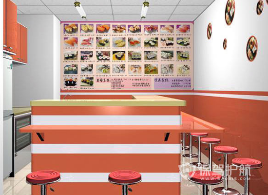18平米现代风格小吃店装修效果图