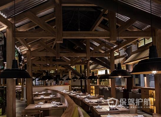 255平米东南亚风格餐馆装修效果图