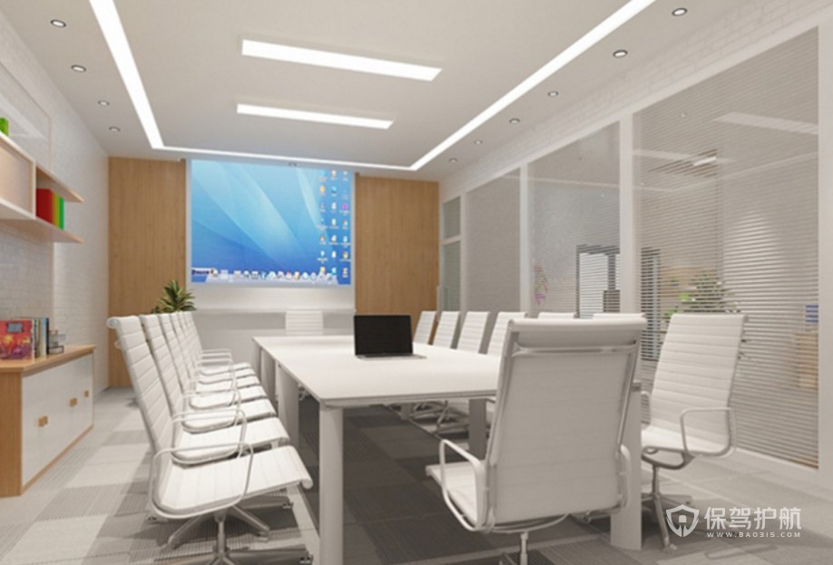 轻奢风格办公会议室装修效果图