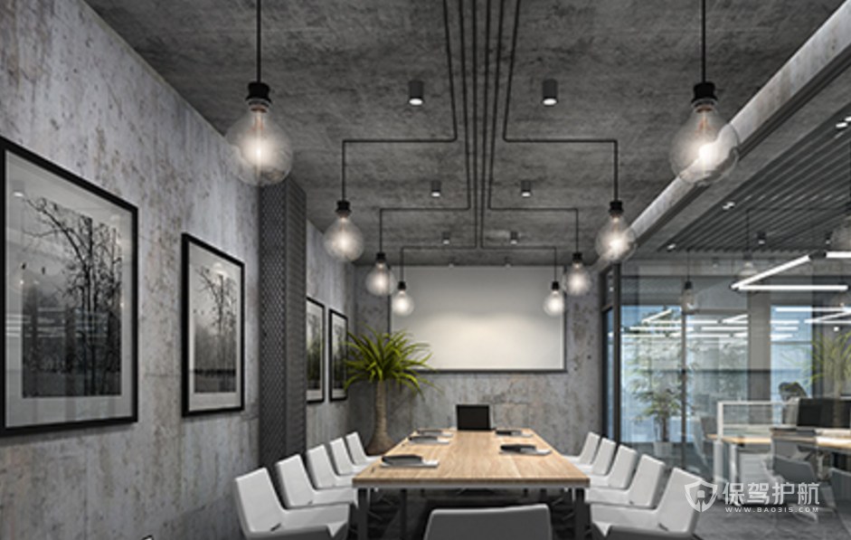 工业风格办公会议室装修效果图