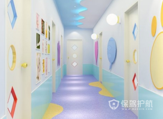 166平米简约风格幼儿园走廊装修效果图