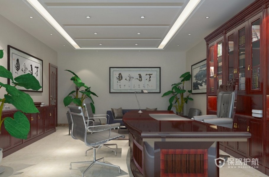 中式风格领导办公室装修效果图