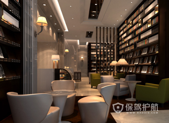 37平米现代简约风格咖啡厅装修效果图