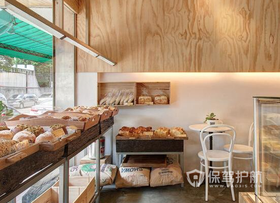 115平米原木风格面包店装修效果图