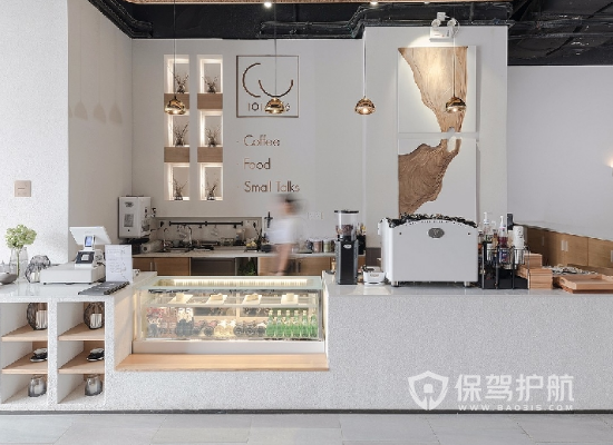 55平米日式风格甜品店收银台装修效果