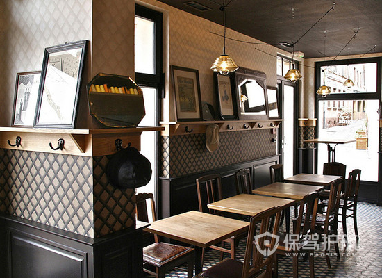 36平米美式风格咖啡店装修效果图