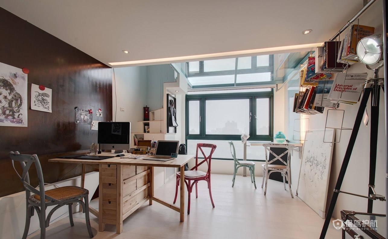 北欧风格loft创意书房装修效果图